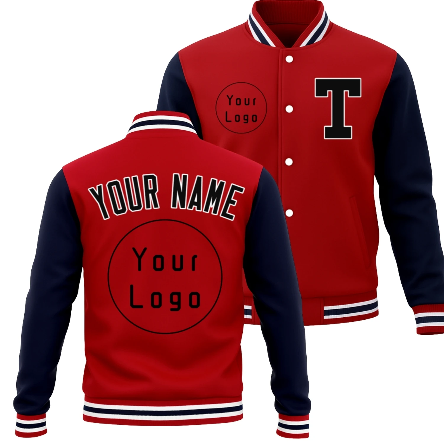 

Печать логотипа вашего бренда на заказ, красные бейсбольные куртки в стиле хип-хоп, аниме, рождественские подарки на День Благодарения своими руками для друзей