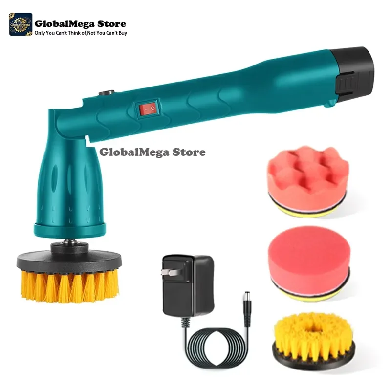 2026 Latest Cordless Electric Spin Scrubber 12V 2-in-1 Multi Function Rotating Cleaning Brush with Detachable Handle for