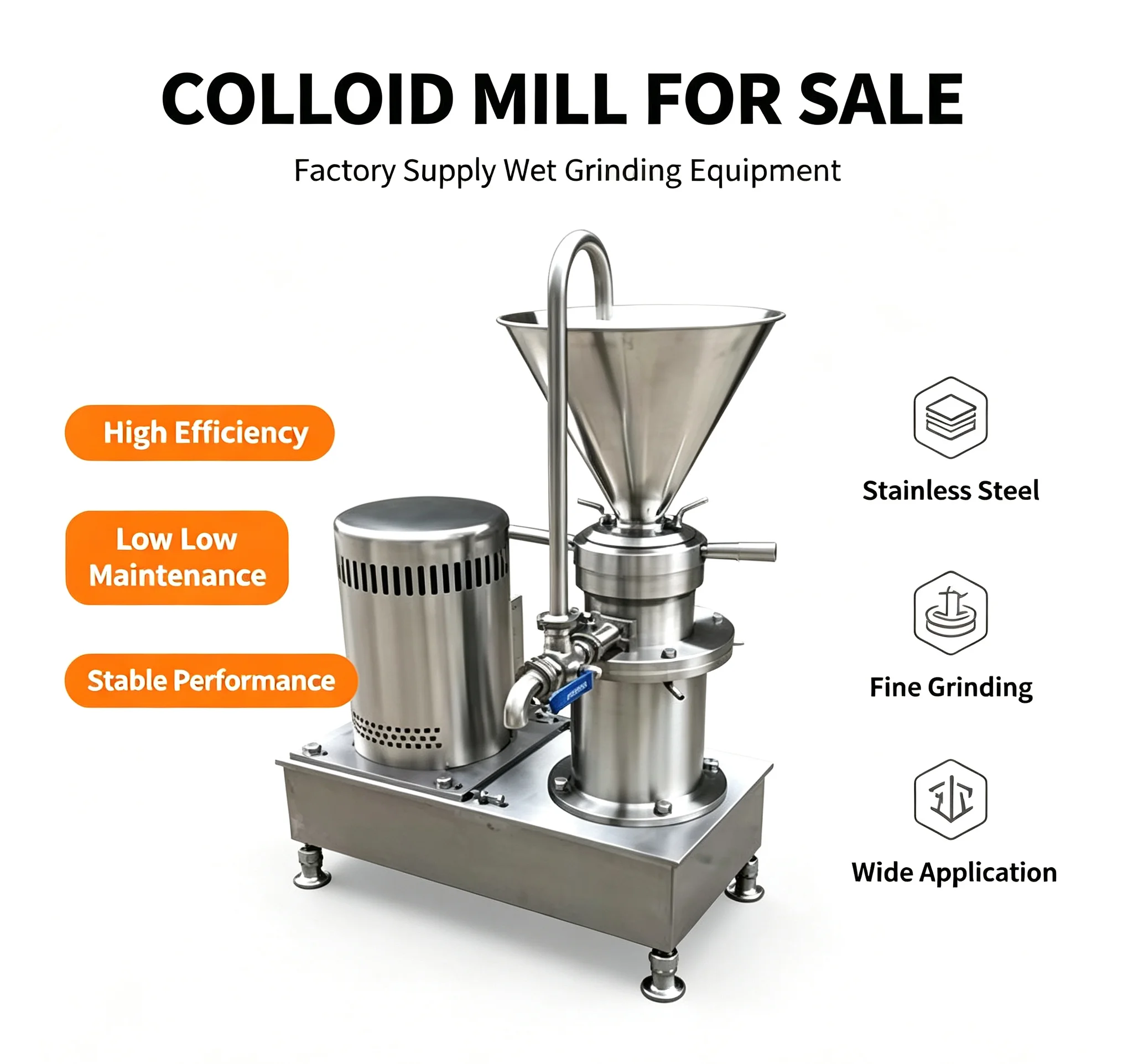 High Performance Nut Butter Making Machine Colloid Mill for Small and Medium Enterprises