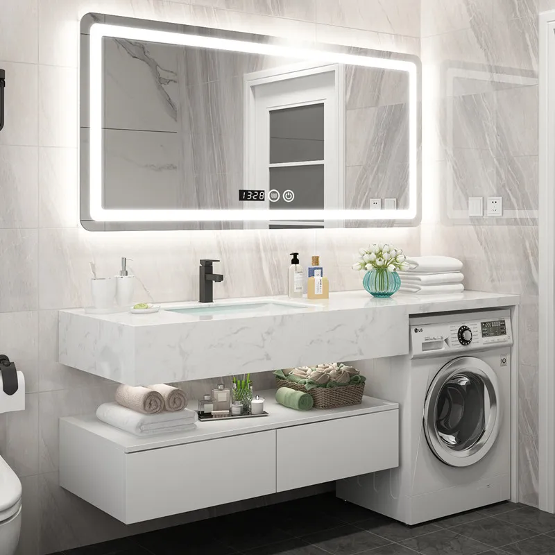 

Bathroom Cabinet Combination Bathroom Washbasin Sink Washstand Bathroom Cabinet Balcony Integrated Washing Machine Cabinet