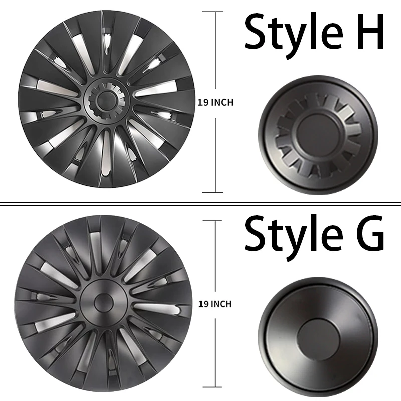 19Inch Hub Cap for Tesla Model Y 2024 Accessories 4Pcs/Set Performance Replacement Wheel Cap For Model Y 2021-2024 Wheel Cover