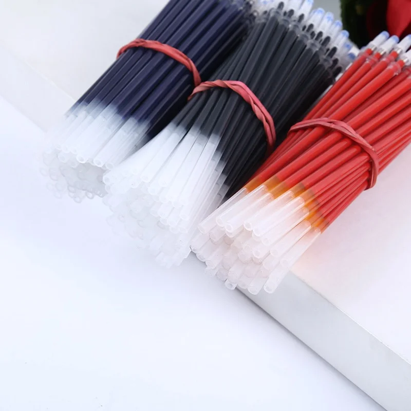 24pcs 0.5mm Refill Gel Pen Black Red Blue Writing School Stationary