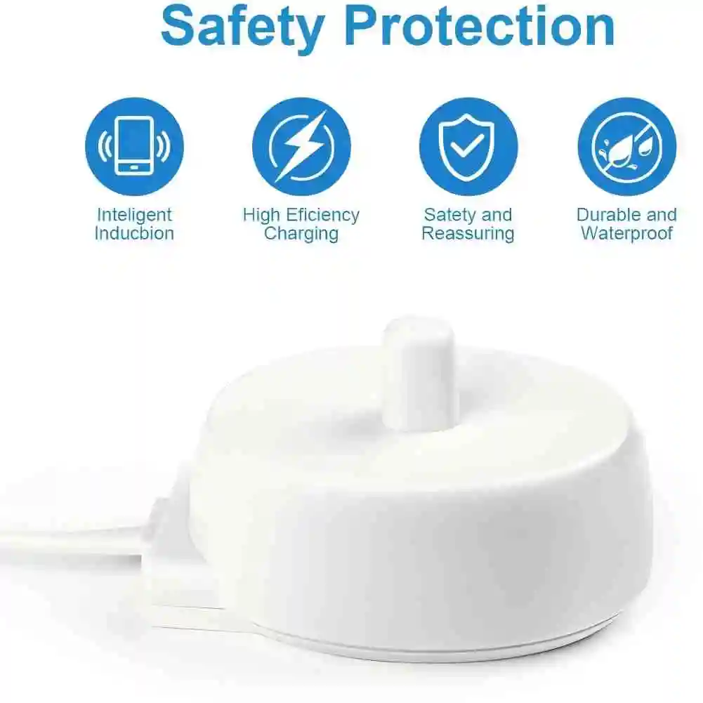 Cargador USB LISI apto para cepillo de dientes eléctrico Oral-B Base de carga segura y confiable Compatible con la mayoría de los cepillos de dientes eléctricos Braun