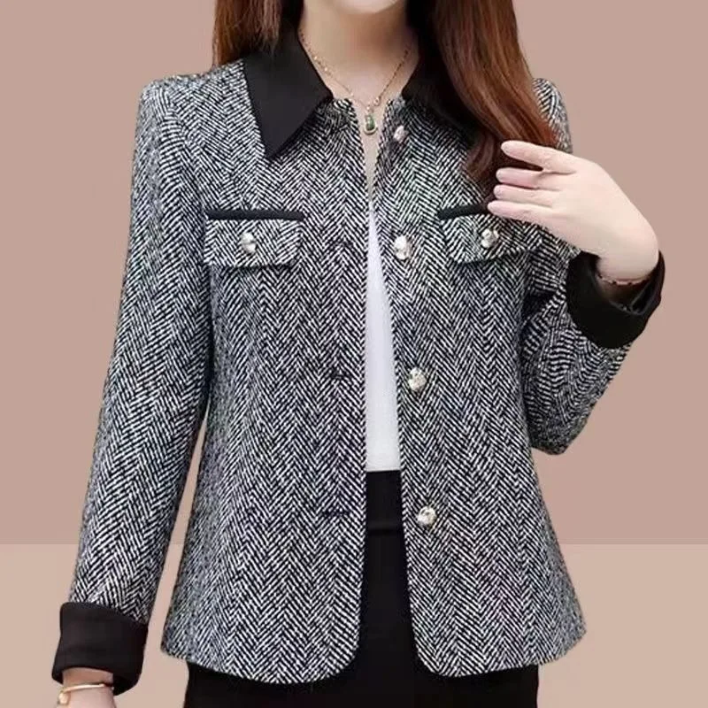 Spring Autumn High-end Mother's Clothing Autumn Winter Small Fragrant Jacket Women New Casual Top Cardigan Fashion Foreign Suit