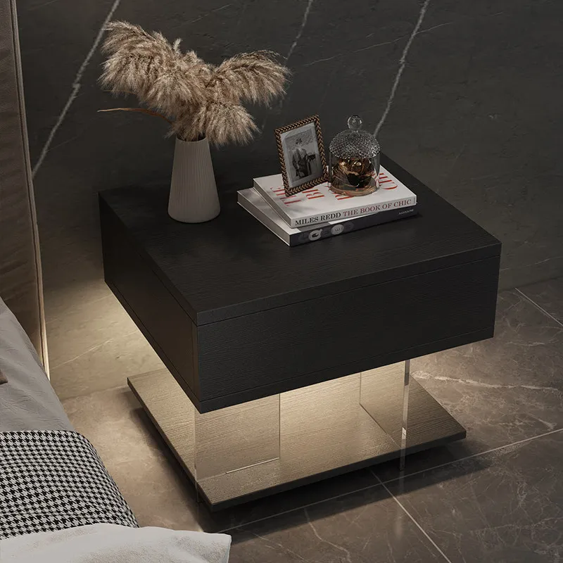 Bedside Table Light Luxury Premium Suspended Bedroom Bedside Cabinet Small Locker Bedside Storage Cabinet Master