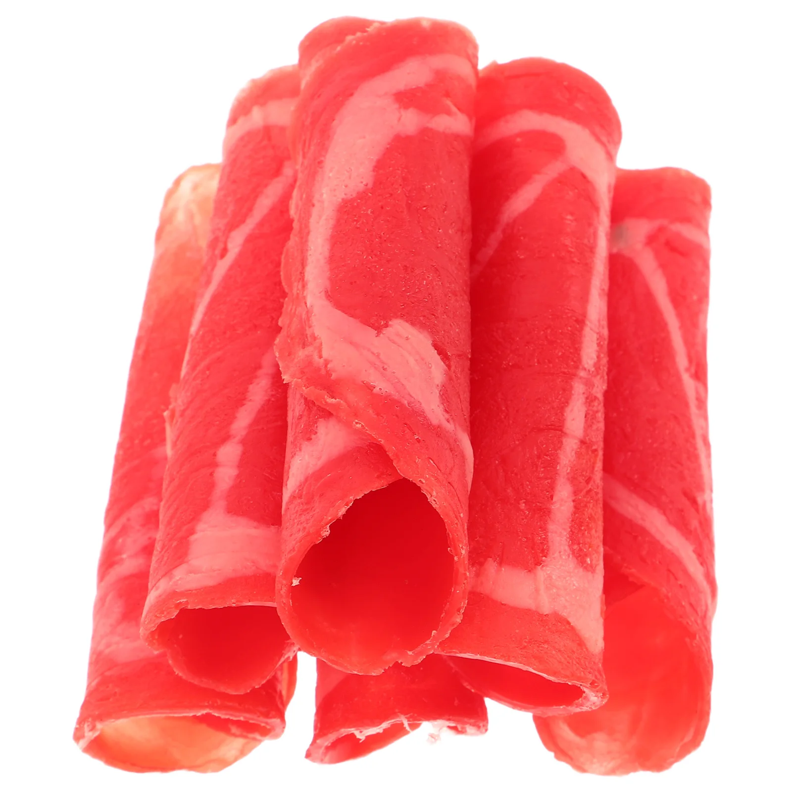 

6Pcs Fake Beef Rolls Realistic Artificial Meat Display Props Hotpot Restaurant Simulation Food Prop Decoration