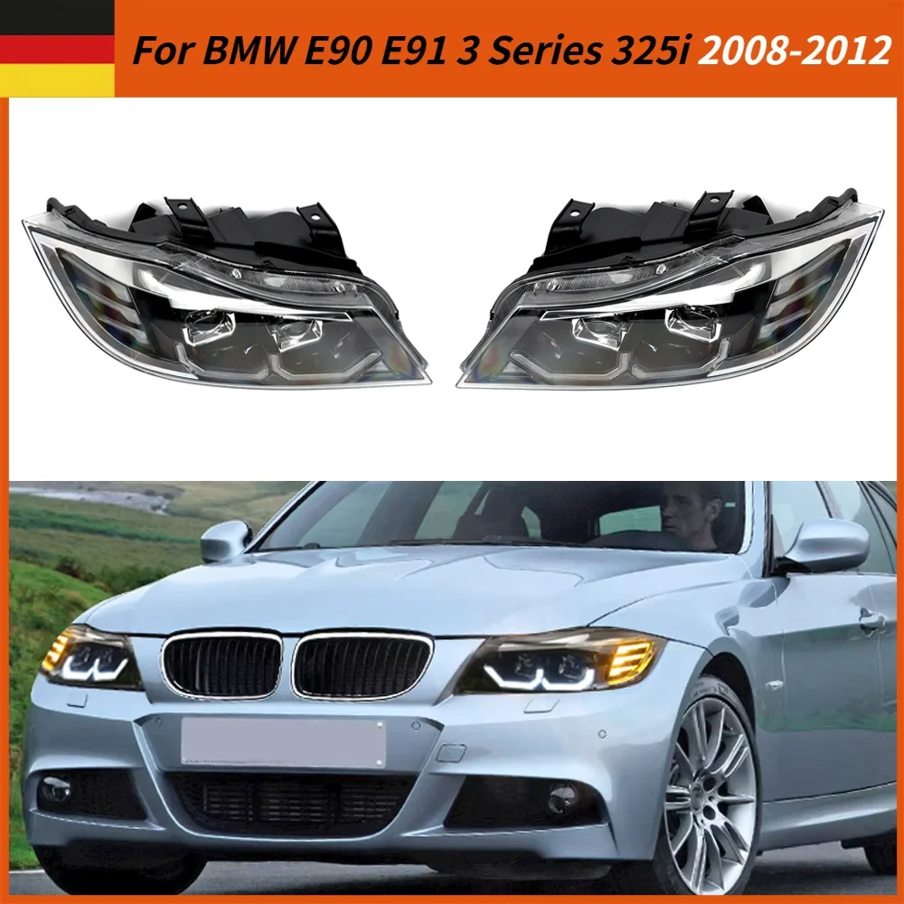 

For BMW E90 Car Halogen Replace LED Headlights E91 3 Series 325i 328i 335i 2008-2012 A Pair Front Headlight Sequential Turn Lamp