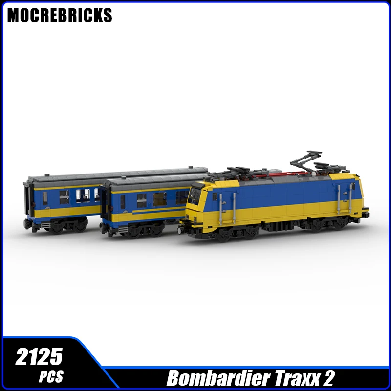 City Railway Germany Commuter Train MOC Building Block High Speed Train Passenger Carriage Sets Assembly Model Brick Toys Gifts