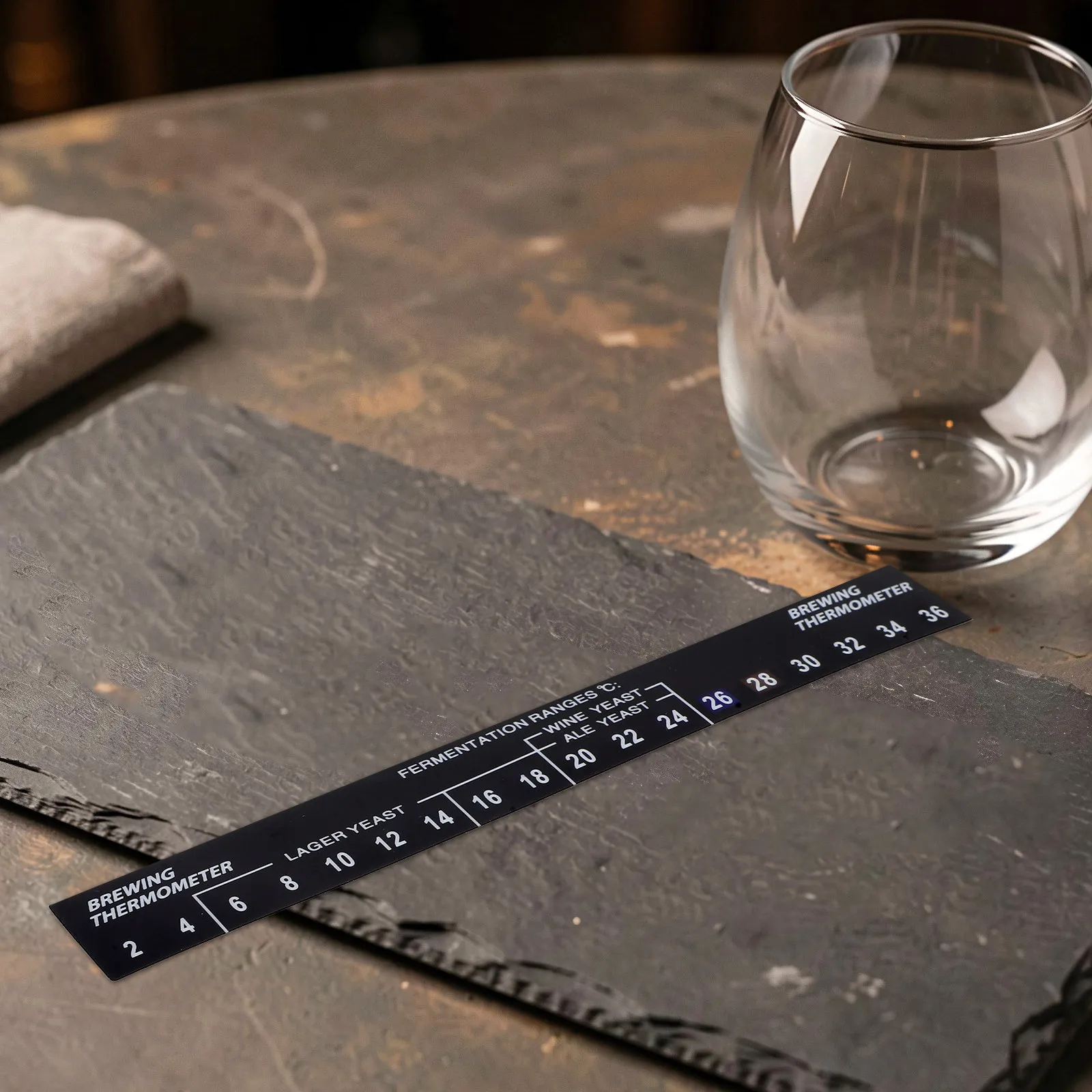 6Pcs Wine Temperature Sticker Home Brew Fermentation Thermometer Strip Peel Stick Liquid Crystal Brewing Temp Label Accurate