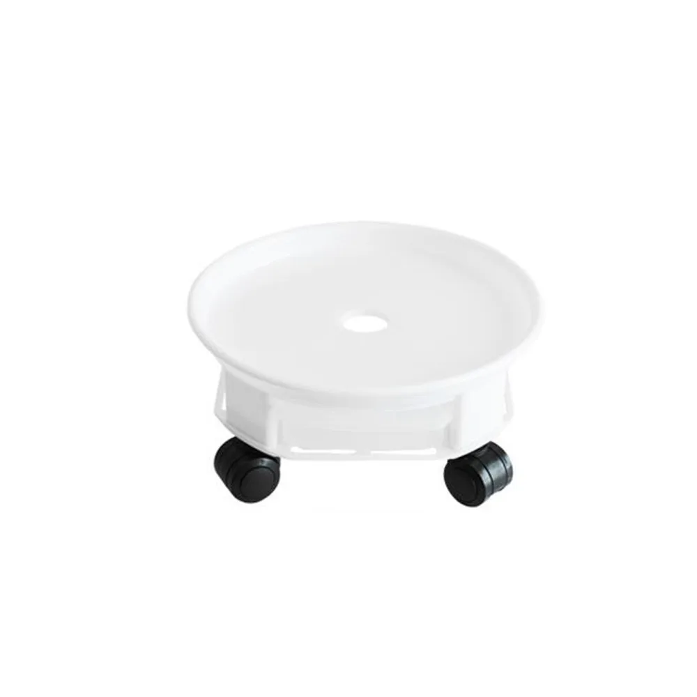 

360-degree Rolling Movable Flower Pot Tray Round Heavy Duty Universal Wheel Flower Pot Base Stable with Water Tray