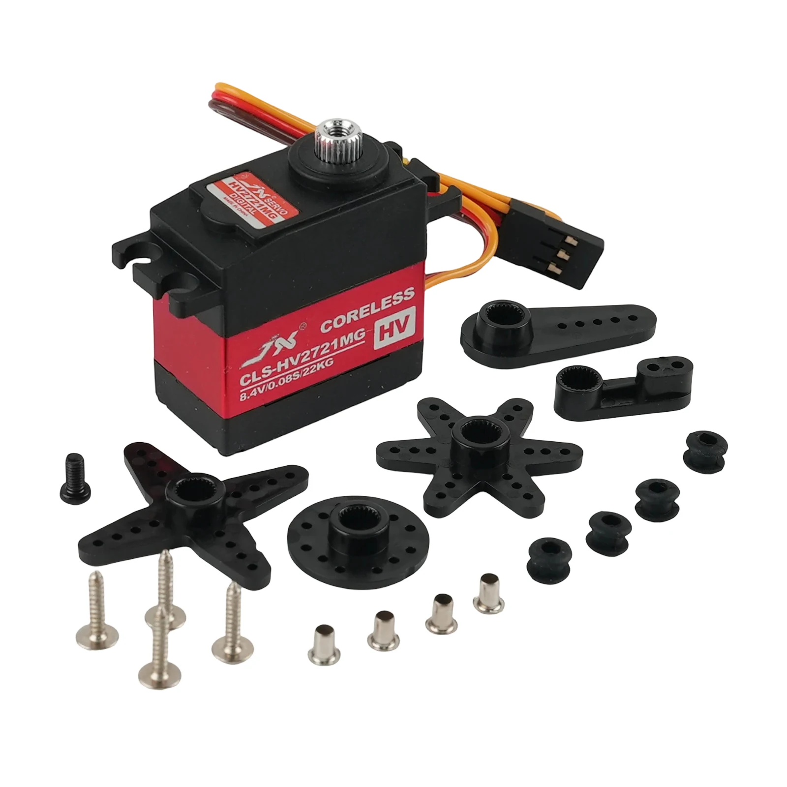 JX CLS-HV2721MG Digitalservos 8,4 V 23 kg Metallgetriebe IP67 wasserdichtes kernloses Motorservo für 1/8 1/10 RC Car Robot Airplane