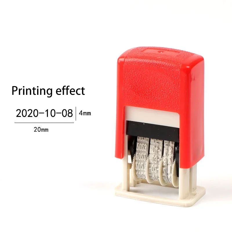 Imagem -06 - Abs Ajustável Reutilizável Tempo Carimbo Conta Faça Você Mesmo Mão Data Selos Material de Escritório Prático Ajustável