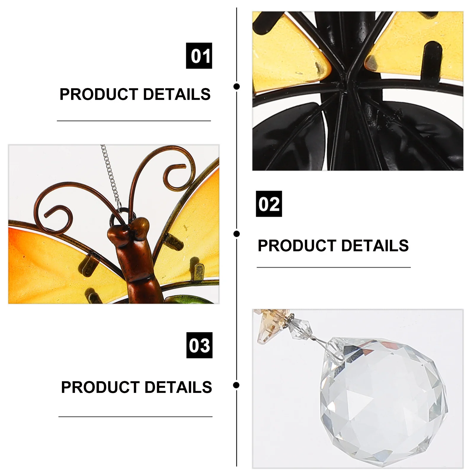 

Colorful Glass Wind Chime Metal Hanging Decor For Indoor Outdoor Home Garden Porch Balcony Window Creative Welcome Pendant