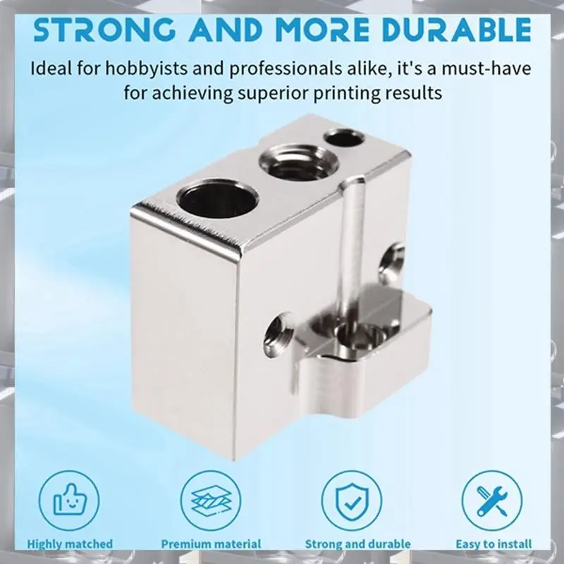 

Hot Selling-CR10 Plated Copper Heated Block Volcano High-Temperature Heating Block For 3D Printer Parts, Large Flow 3Pcs,CR10 Pl