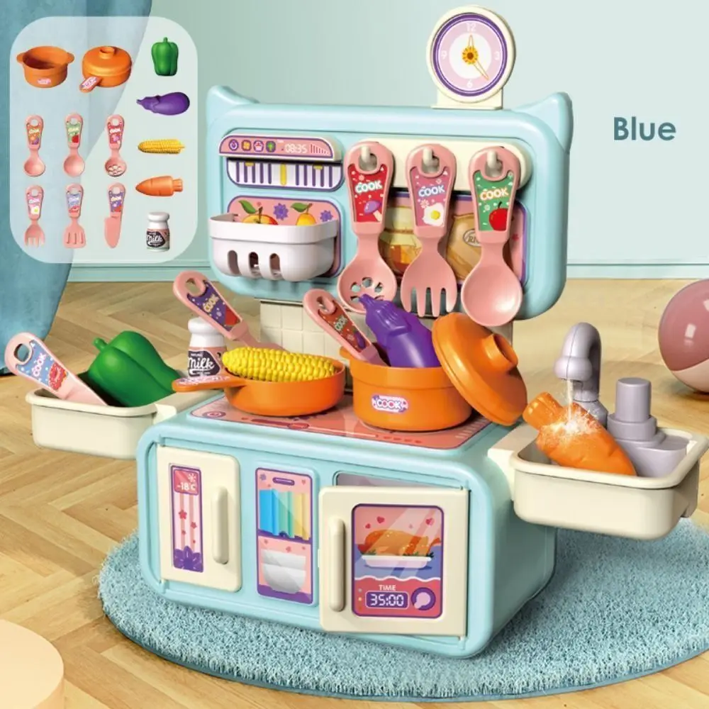 13/14 stks Cartoon Keuken Speelset Spray en Play Sink Gesimuleerde Druk Water Spelen Keuken Accessoires Rollenspel