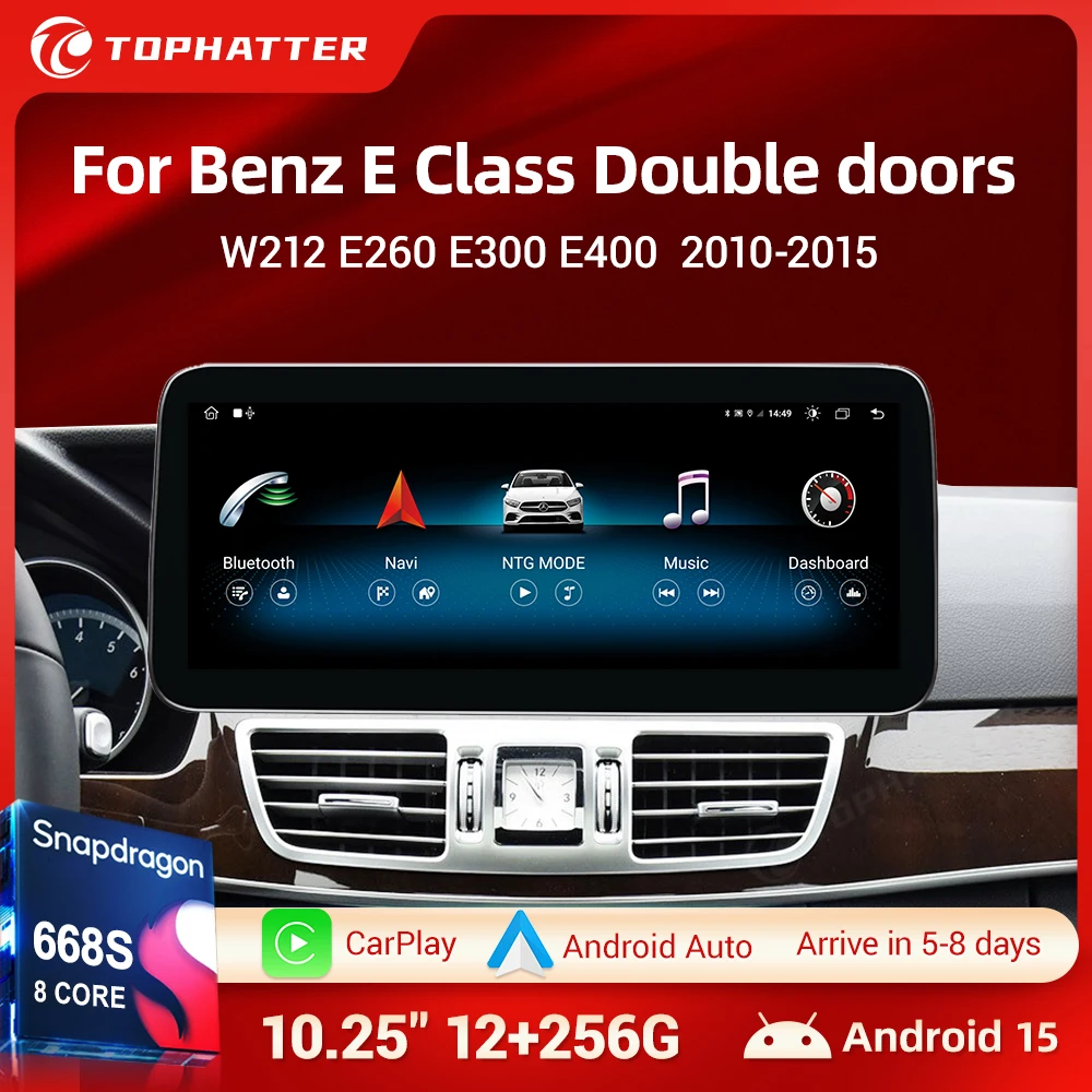 

Qualcomm680 Car Radio Multimedia Video Player for Mercedes Benz W212 E Class E200 E230 E260 E300 S212 Carplay Android Auto