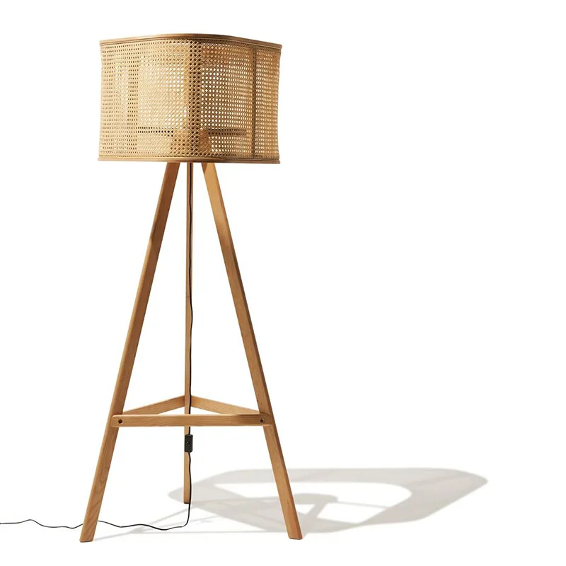 

Pastoral personality hexagonal modern simple living room bedroom study model room Japanese floor lamp