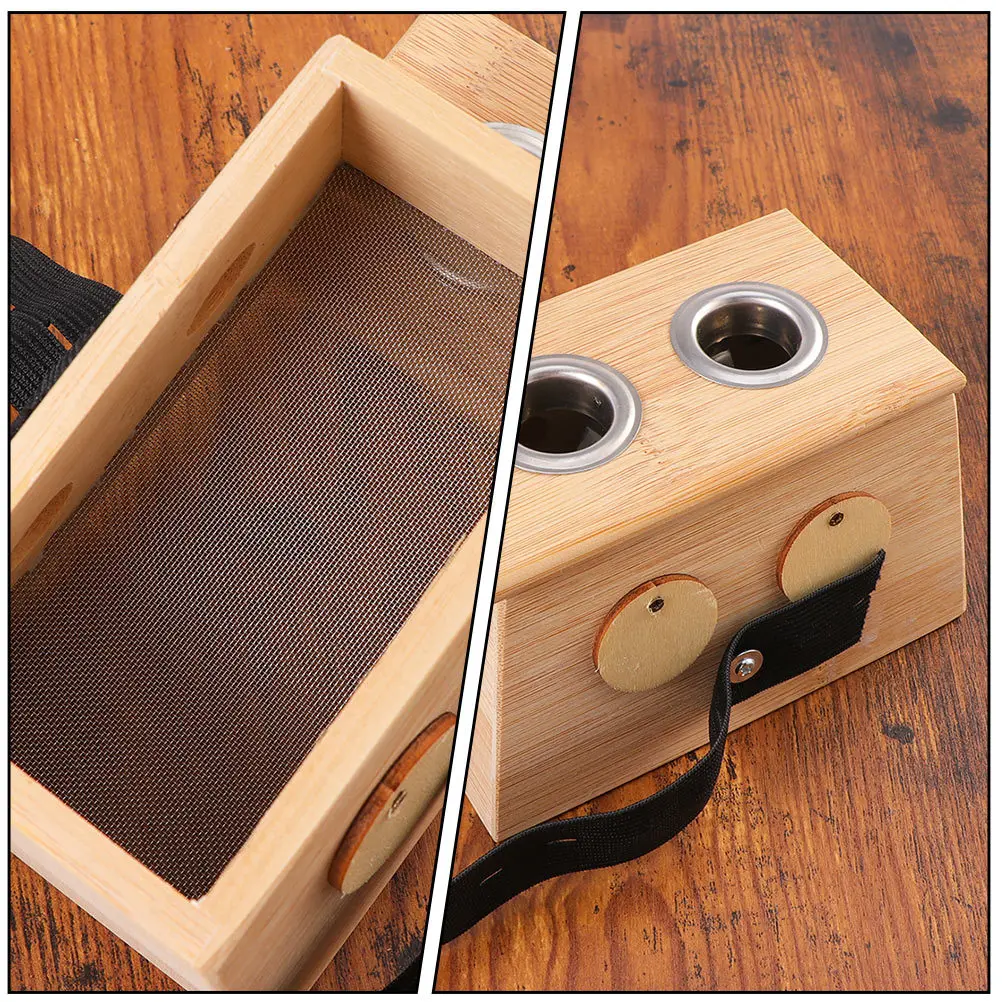 

2 шт. Moxa Box бамбуковый ремесленный инструмент для прижигания, противоожоговый массажер для релаксации тела для домашнего салона, путешествий, утолщенный уход