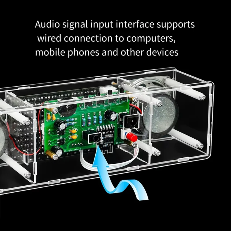 Top-DIY Bluetooth Speaker Kit Electronic LED Music Spectrum Dual Channel Soldering Practice 3W Speaker 8002 Amplifier