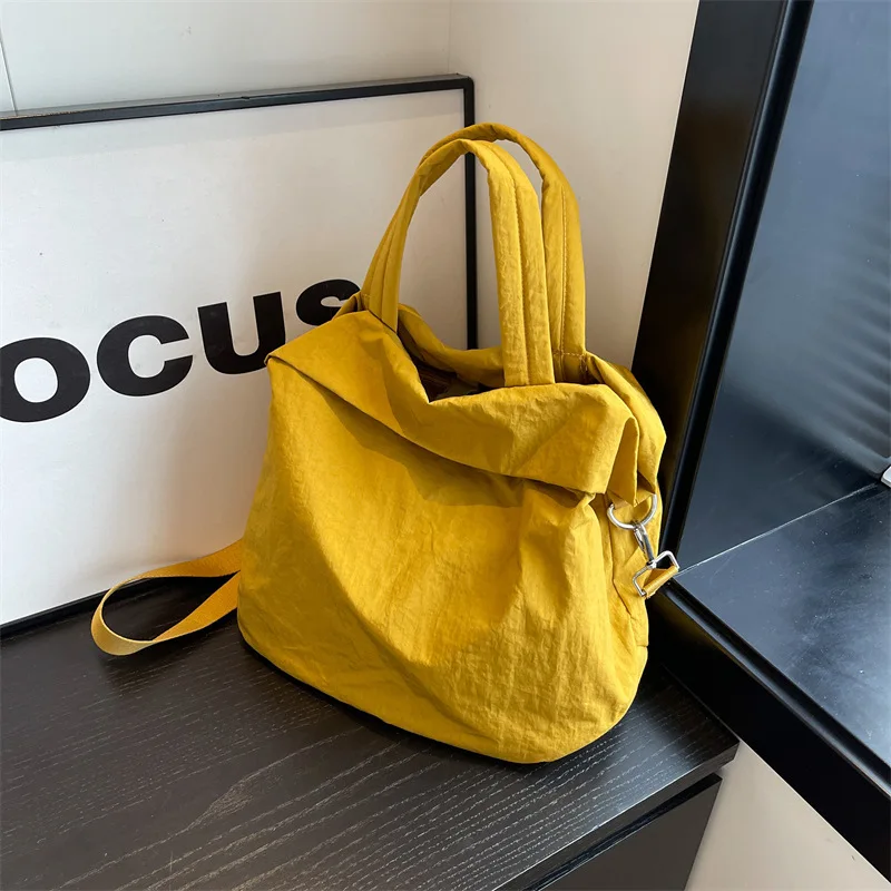 Bolso de mano que combina con todo, de ocio, sencillo, a la moda, de Color sólido, con gran capacidad para la escuela, el trabajo y los viajes