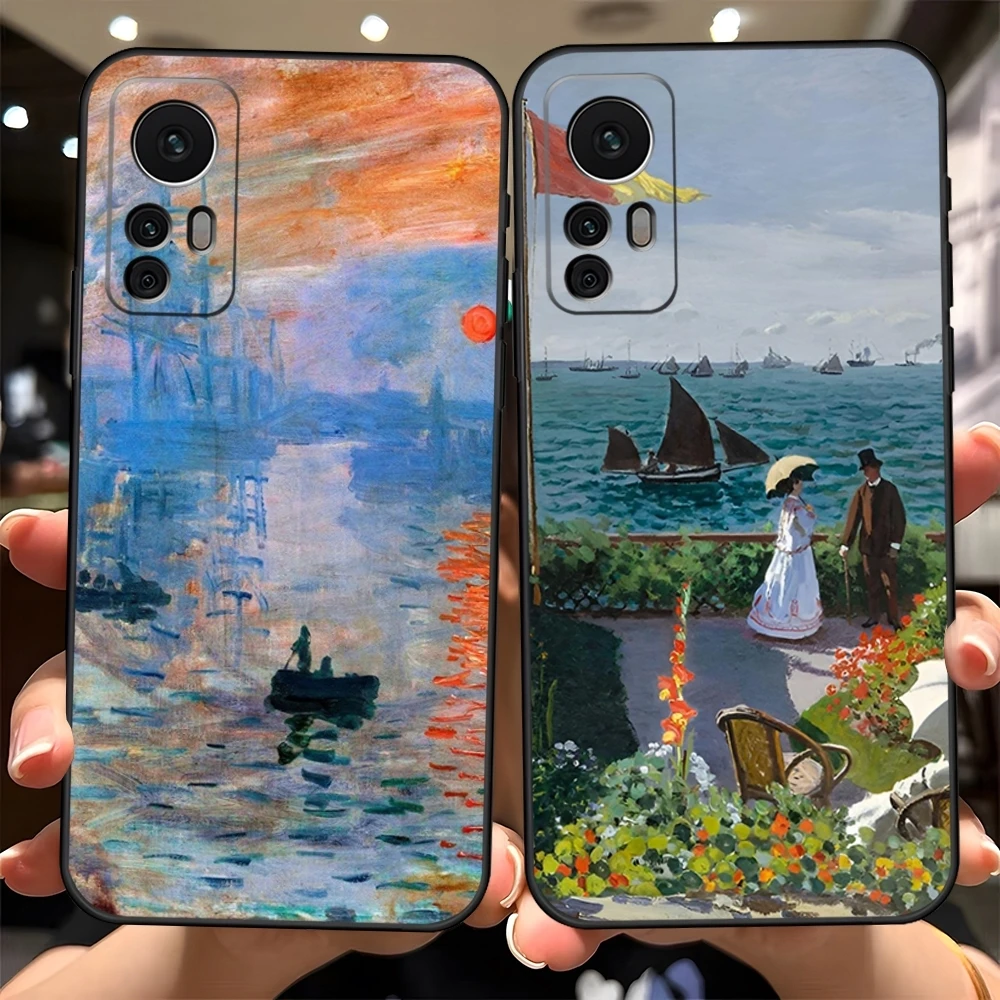 Claude Monet Impressionist Arts Phone Case Fundas for Xiaomi Redmi Note 14 13 10 12 Pro POCO F4 F5 X5 Pro 12 13 11T Lite Ultra C