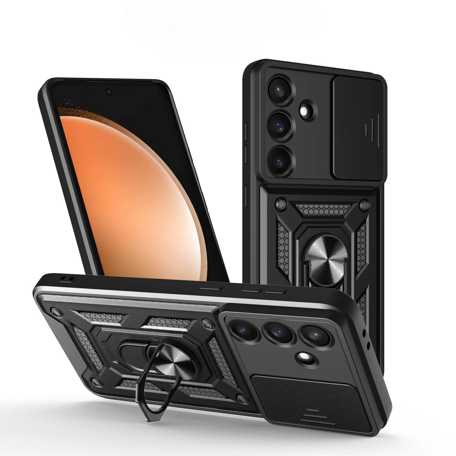 

Luxury Ring Bracket Stand Holder Case for Samsung Galaxy S25 FE A17 5G S24 Ultra S22 S23 Plus S21 A56 A36 A16 A55 A35 A15