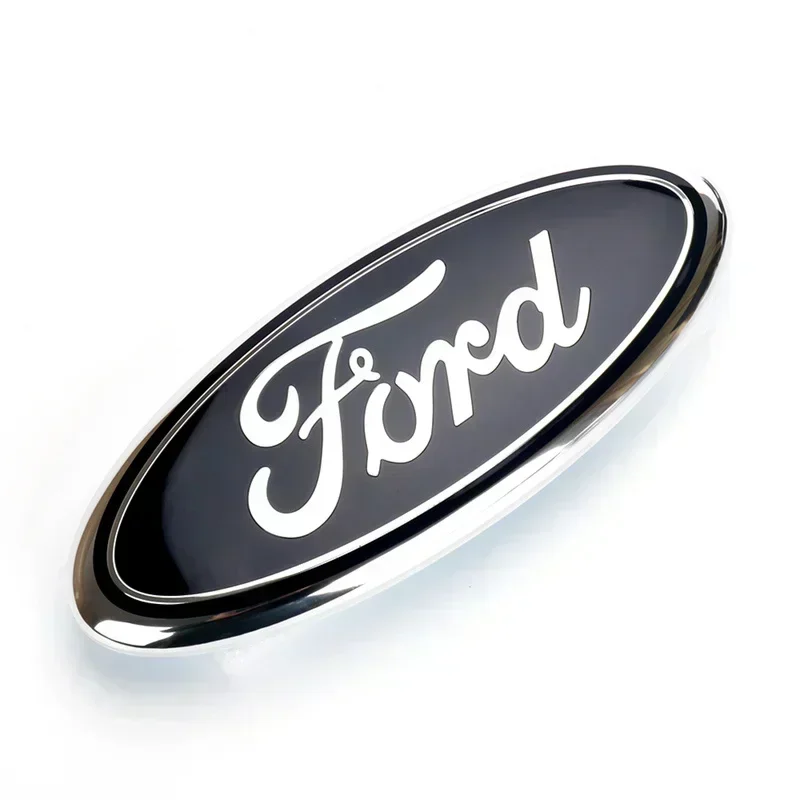 17.5x7.4CM Metal Car Front Emblem Rear Trunk Badge for Ford Fusion Focus Fiesta Kuga Edge Mondeo Transit Ecosport Decoration