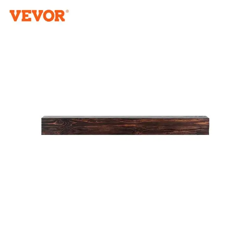 VEVOR Fireplace Mantel 48 x 8x 5in 50lbs Natural Wood for Over Fireplace Wall Mounted Handcrafted Fireplace for Wall Decor Brown