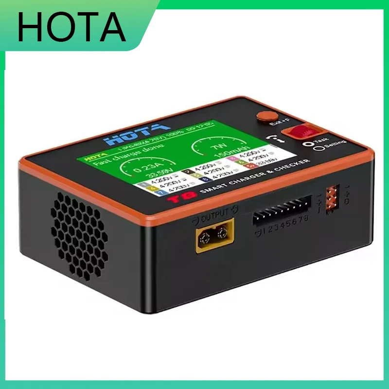 

HOTA T8 650W 22A XT60 1-8S Интеллектуальное зарядное устройство для проверки широкого диапазона устройств