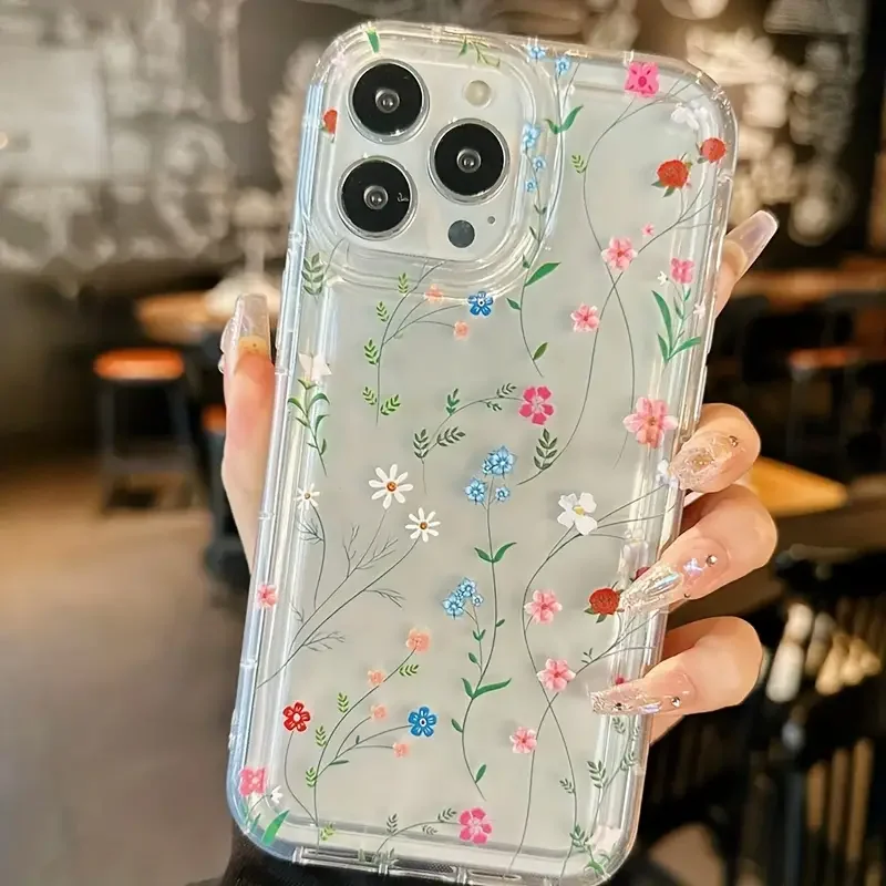 Flower Branch Suitable ForiPhone 14 12 13 11 15 Pro Max XR XS X 7 8 Plus Shockproof Back Cover