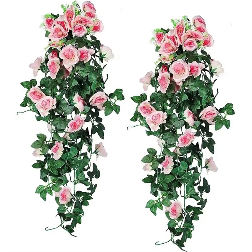 Artificial Flowers Rattan Archs Hanging Rose Home Table Accessories Wedding Courtyard Outdoor Garden Room Wreath Diy Gift Decor