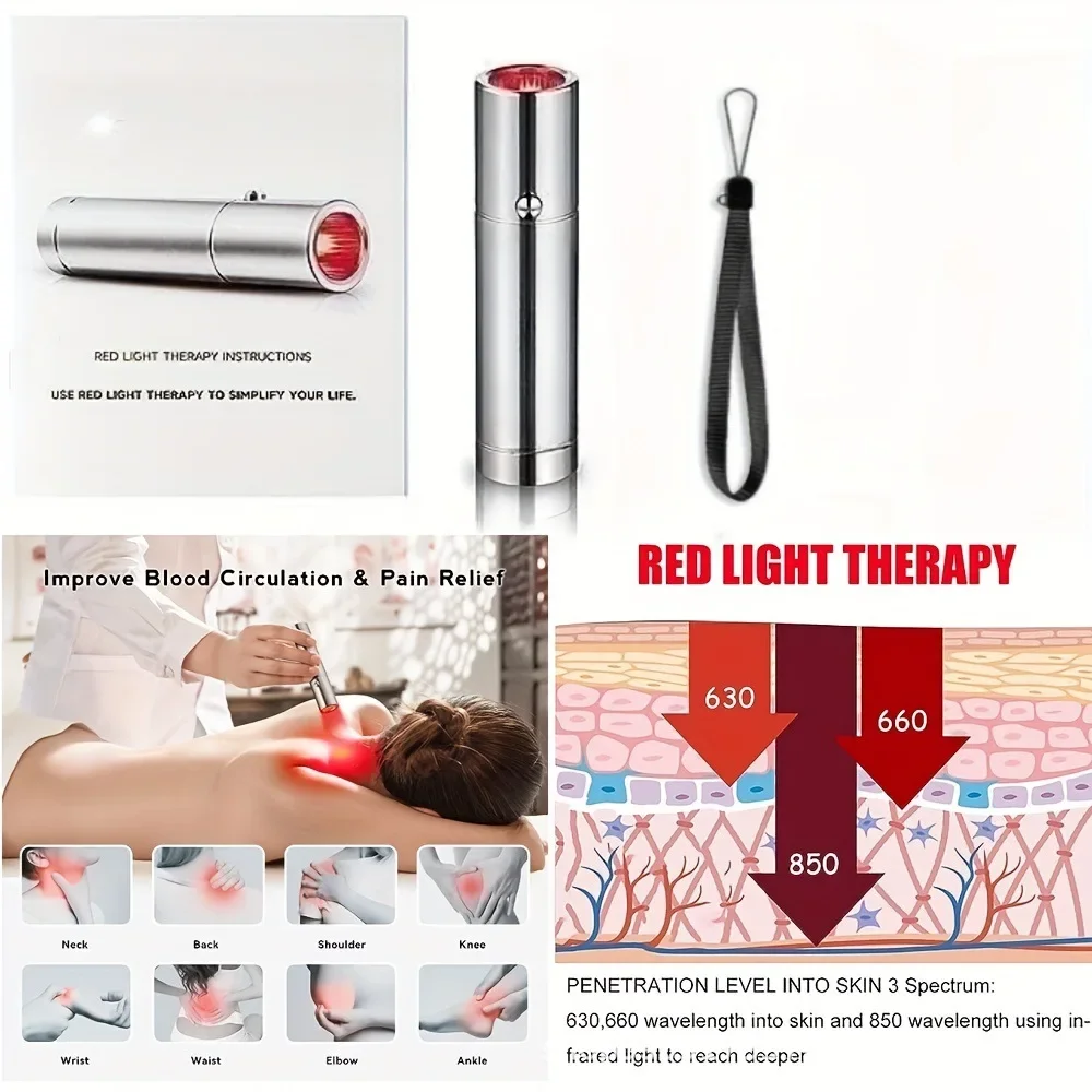 LED Near Infrared Light Upgrade Red Light Therapy Device with 4 Wavelengths 630/660/850/940nm, Therapy Device For Pain Relief