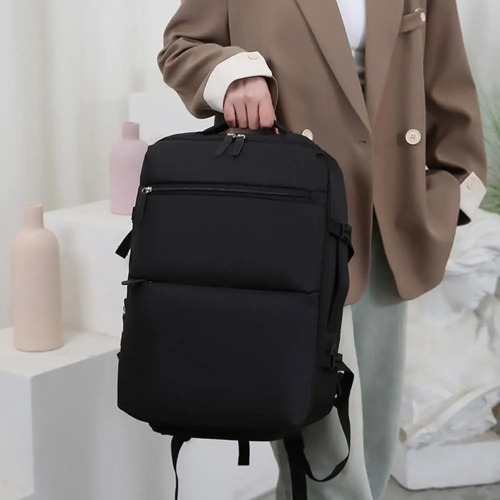 حقيبة ظهر للسفر قابلة للتوسيع للنساء والرجال، حقيبة ظهر للكمبيوتر المحمول مع منفذ شحن USB، مقصورة للأحذية لرحلة السفر التجارية #2