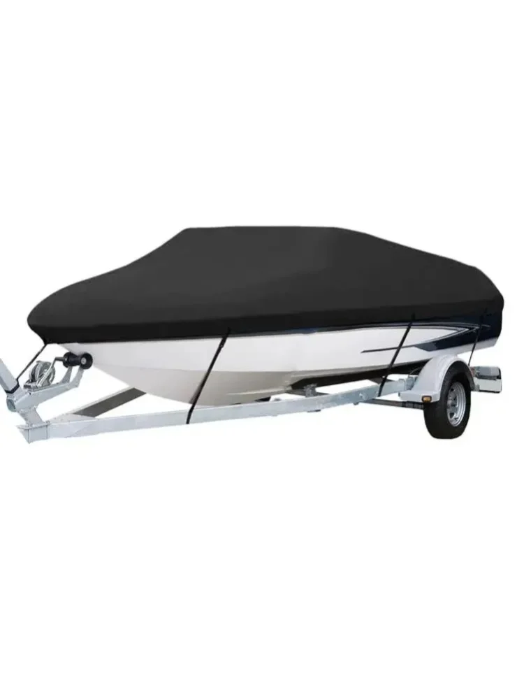 Komplette Bootsabdeckung aus 210D Oxford-Gewebe, wasserdicht, staubdicht, Sonnenschutz, Marine-Schutzabdeckung, wetterfest, UV-beständig, für alle Wetterbedingungen, abschleppbar,