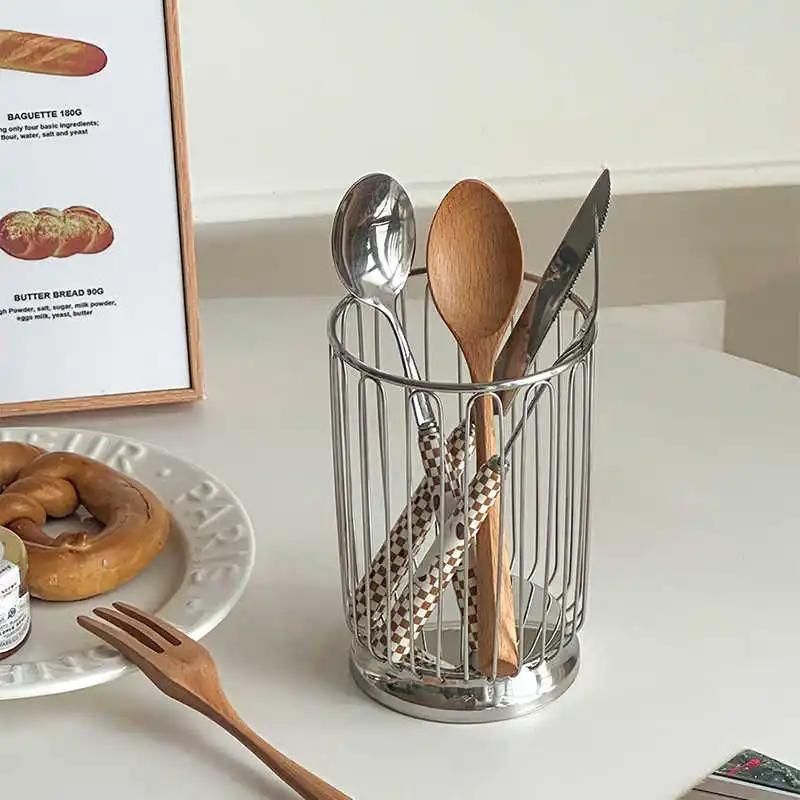 

Держатель для посуды, органайзер для кухонной столешницы, сушилка для столовых приборов из нержавеющей стали, сушилка для хранения столовых приборов для столового серебра