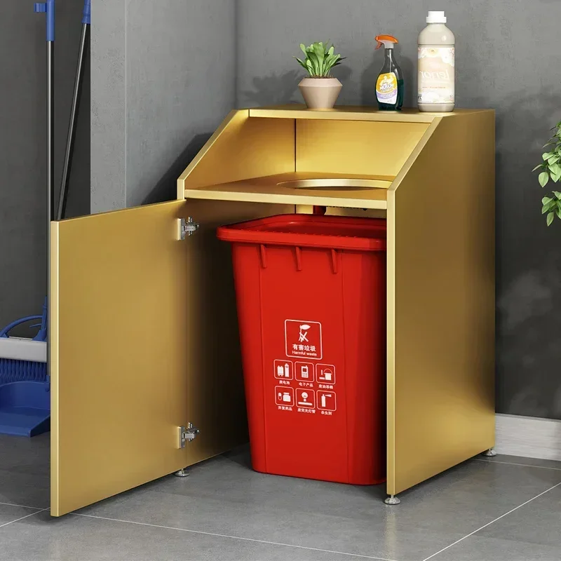 Large cabinet commercial garbage bin milk tea fast food restaurant garbage office garbage hamburger restaurant