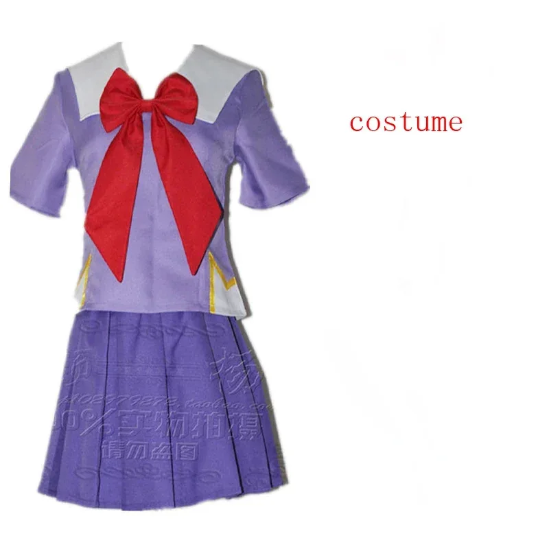 Future Diary Gasai Yuno Mirai Nikki School Uniform Cosplay Costume Suit Wig