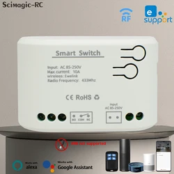 Ewelink Smart Wifi Switch Module APP 7-32V 85-250V 220V RF 433 Radio Remote Control 1 Channel Inching Relay Smart Home