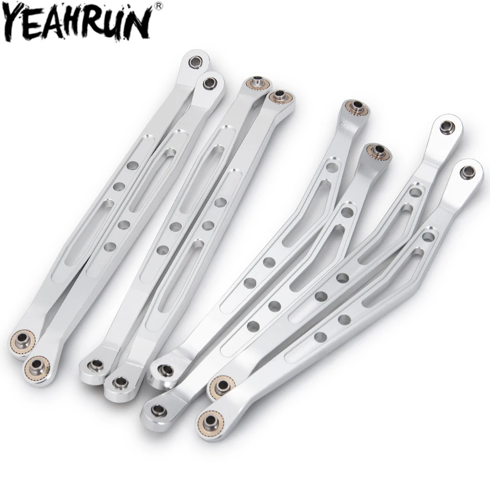 YEAHRUN Aluminum Link Rod Upper Lower Arm Chassis Suspension Linkage for 1/10 Axial Wraith 90018 RC Crawler Car