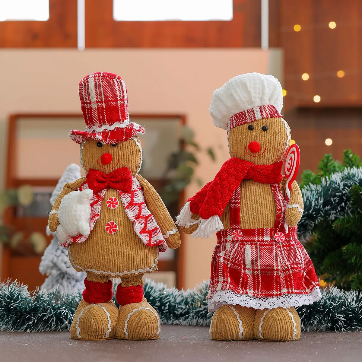 New Christmas Scalable Biscuit Doll Couple Doll Stand up Gift