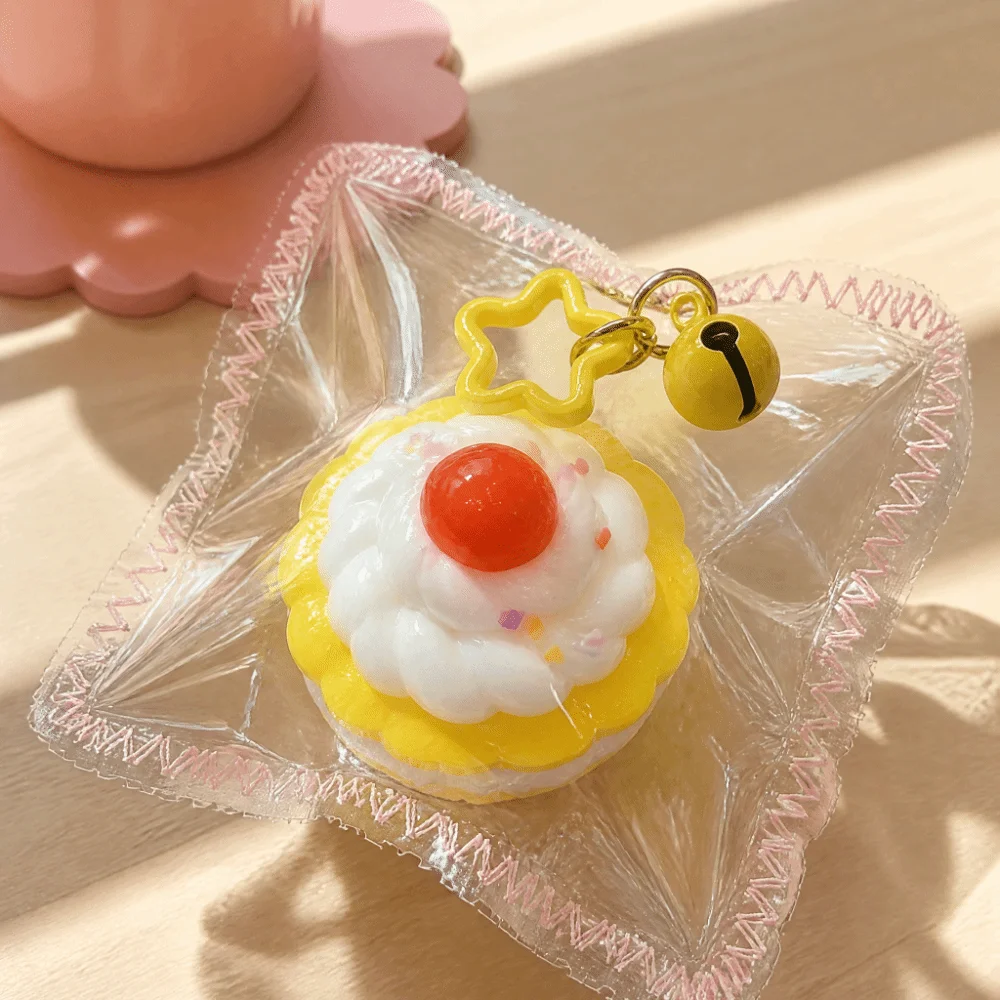 Simulated Food Cream Cake Squeeze Keychain Quick Rebound Kneading Slow Rebound Pendant Creative Super Soft