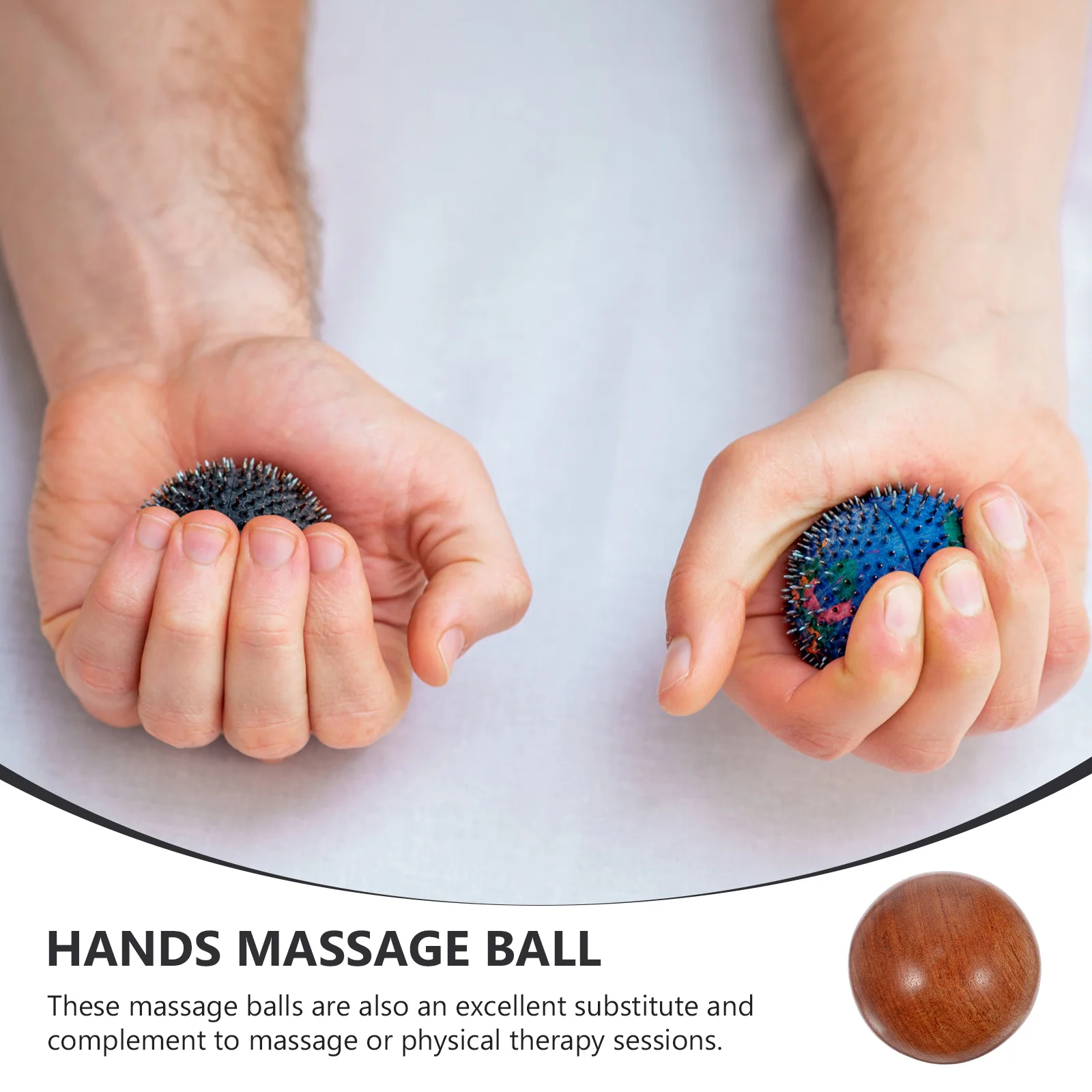 

2Pcs Mini Red Rosewood Hand Massage Balls Portable Hand Exercise Spheres Stress Relief Muscle Tension Release