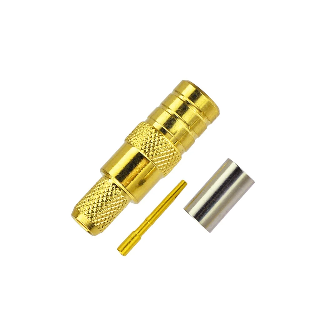 Superbat SMB Crimp Male Straight RF Coaxial Connector for Cable LMR195/RG58/RG400