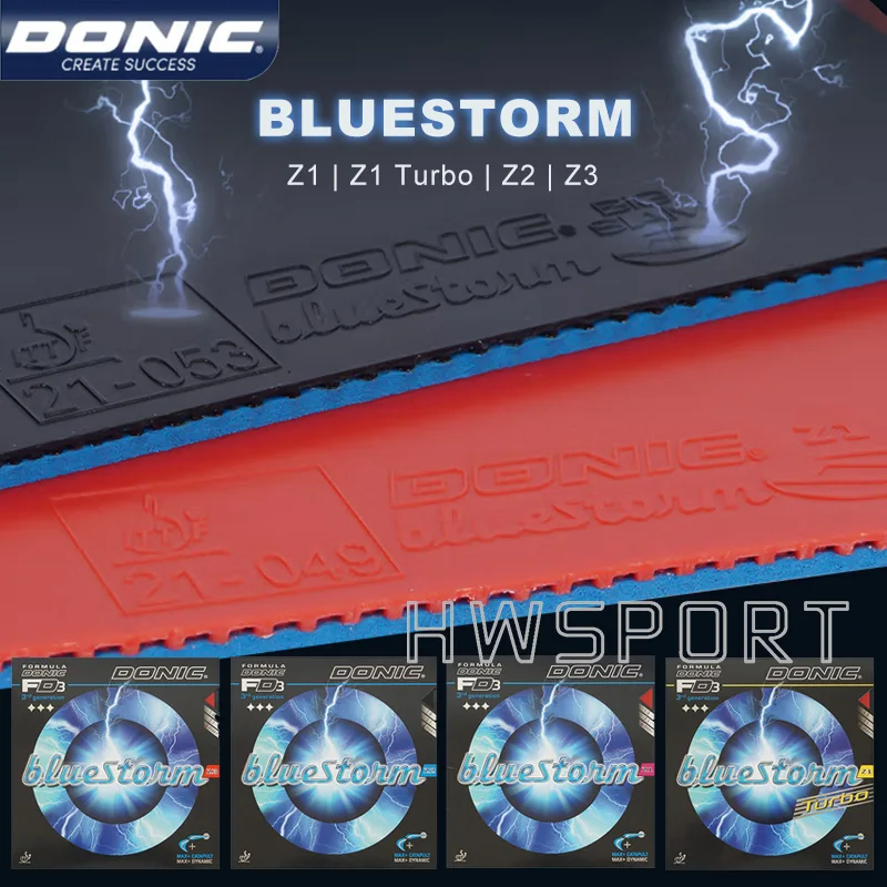 

DONIC BLUESTORM Z Series Table Tennis Rubber Z1 Turbo Z2 Z3 Big Slam Ping Pong Rubber Non-sticky Made In Germany