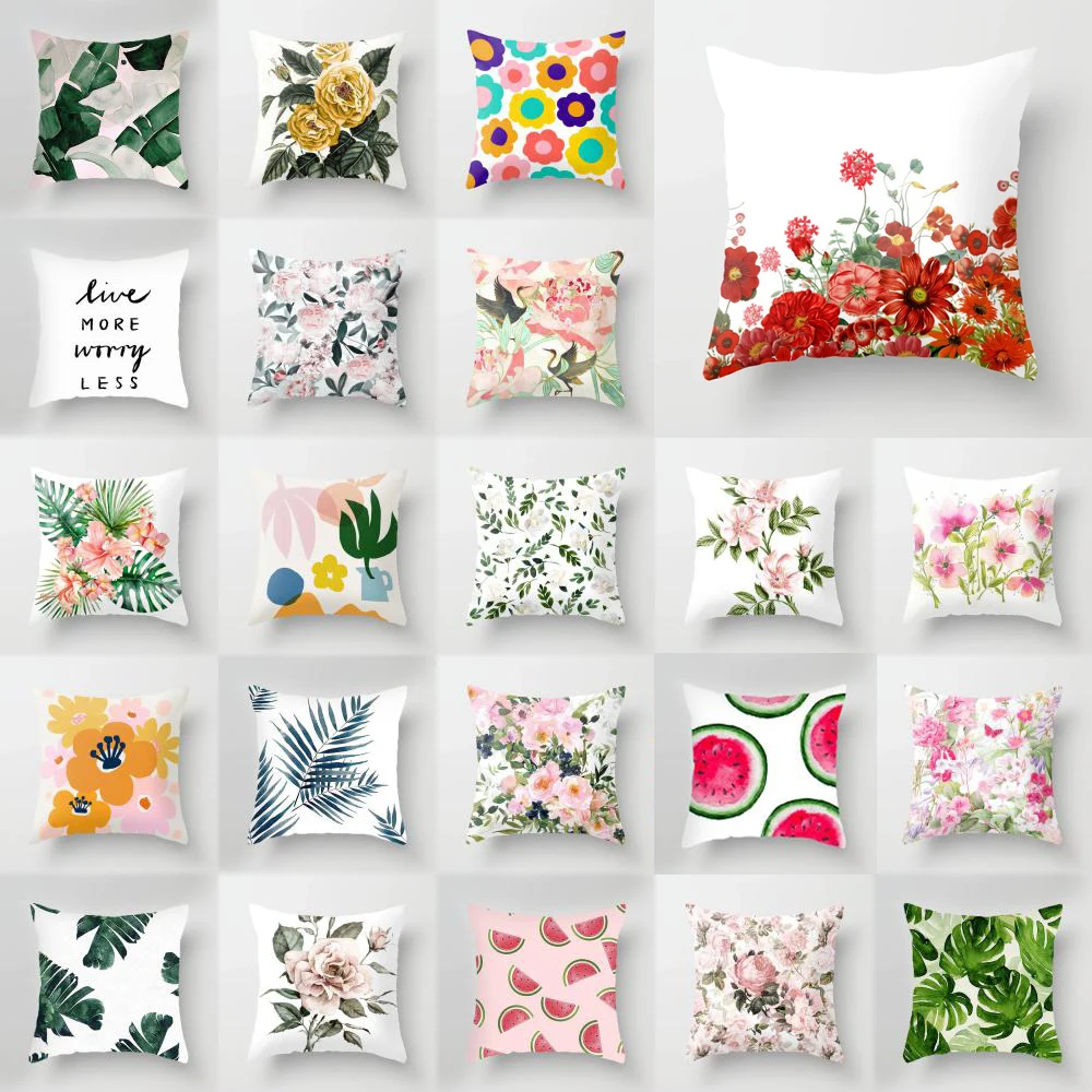 유용한 골든 리프 패턴 베개 케이스, 찢어짐 방지, 편안한 절묘한 홈 쿠션 커버 