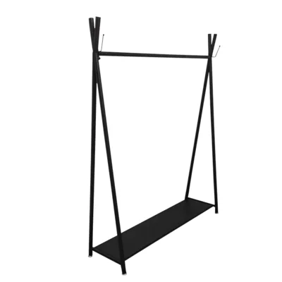 

Wrought iron simple display rack Children's clothing store hanging clothes shelves Side hanging clothes are hanging shelves