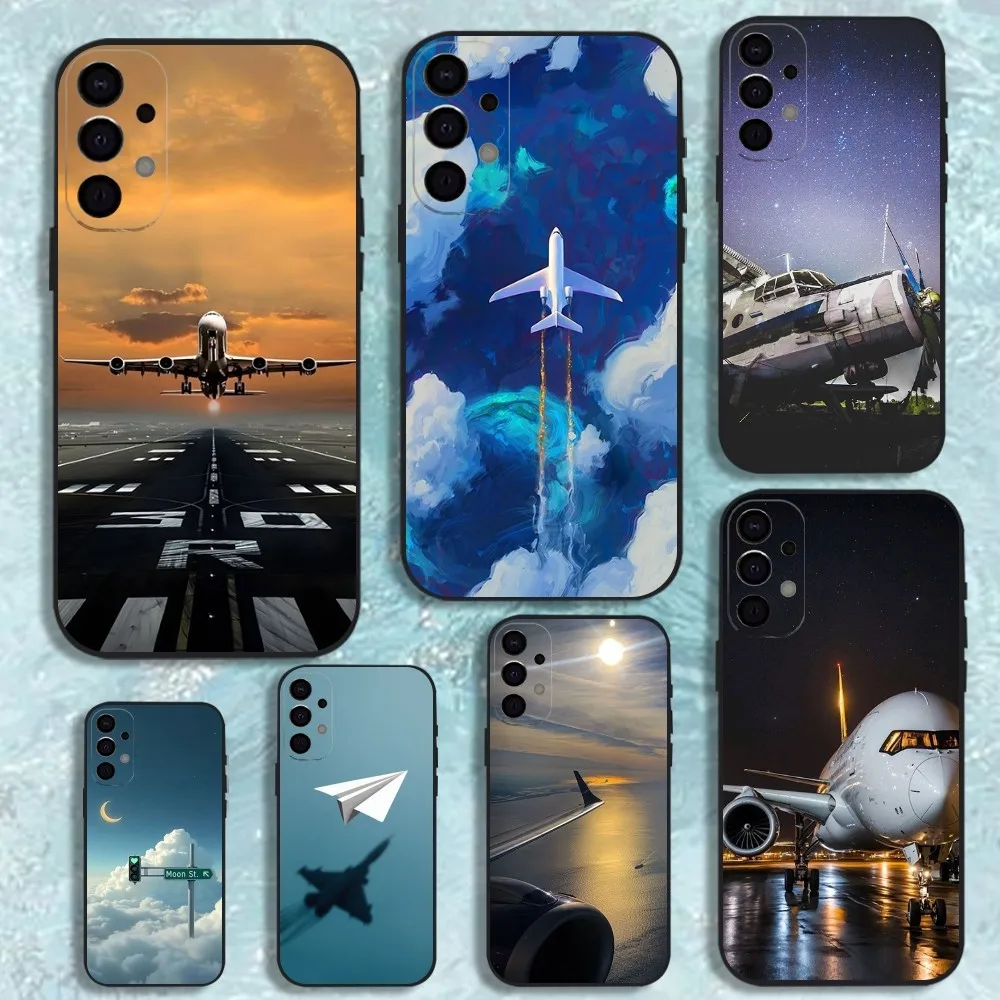 

Plane fly travel Phone Case For Samsung S25,S24,S21,S22,S23,S30,Ultra,S20,Plus,Fe,Lite,Note,10,9,5G Black Cover
