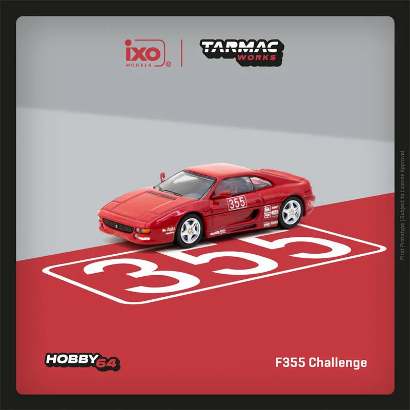 

**Pre-Order** Tarmac Works 1:64 F355 Challenge Presentation Red Diecast Model Car