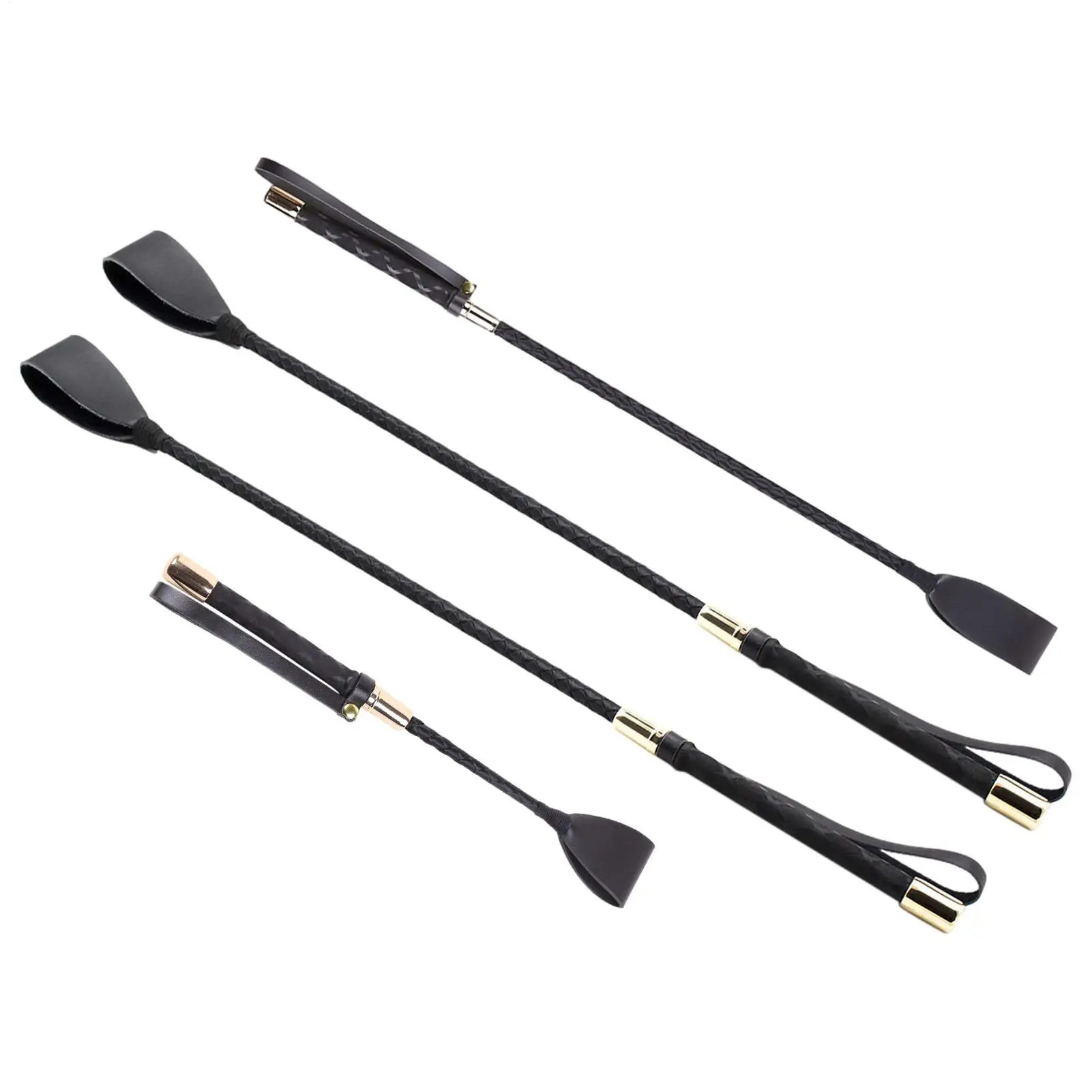 Riding Crop Durable Equestrian Training PU Leather Outdoor Portable Pointer Lightweight Non Slip With Handle Horse Whip Racing