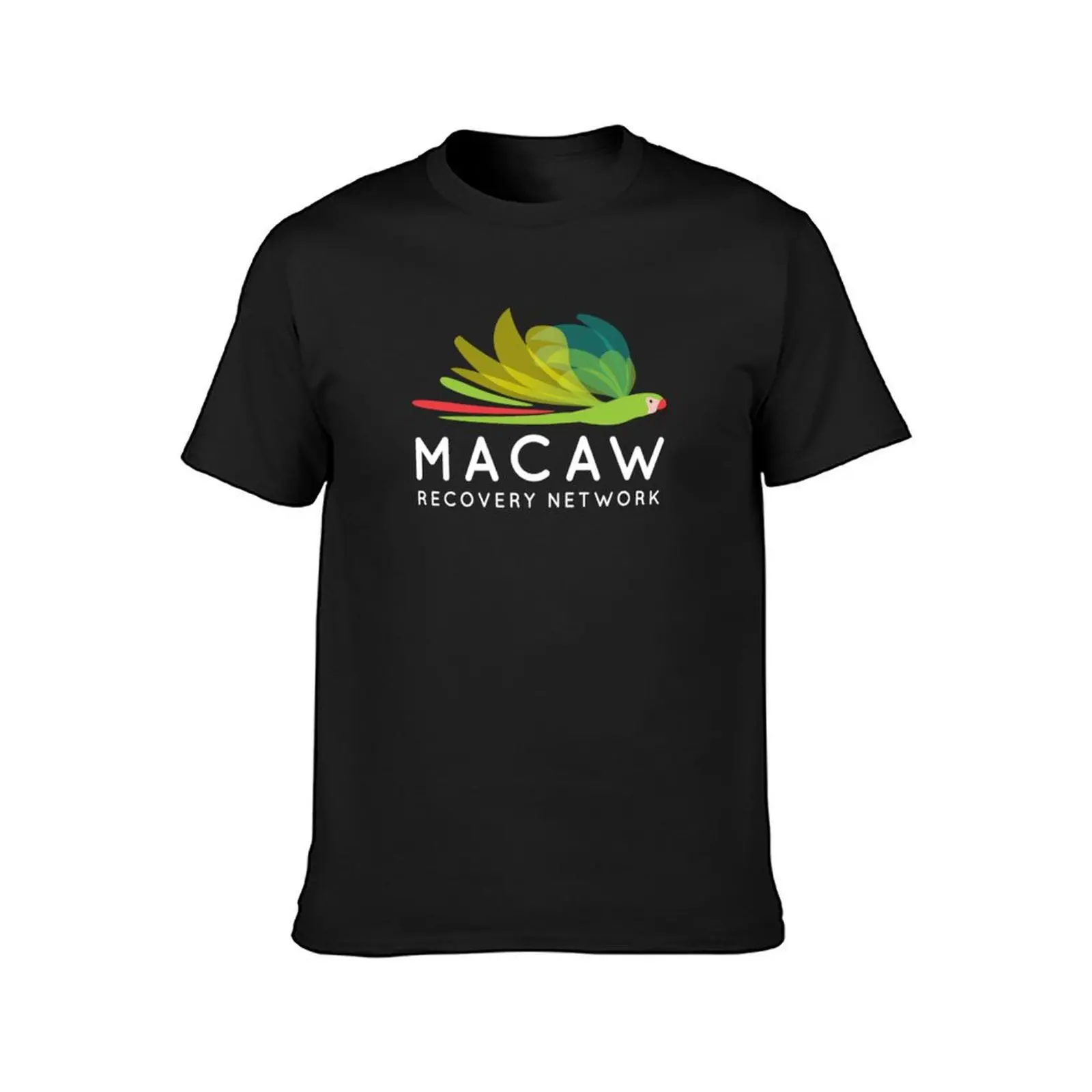 Macaw Recovery Network Logo T-Shirt aesthetic clothes kawaii clothes vintage blacks men clothings